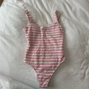 Abercrombie and fitch stripped red and white one piece swimsuit